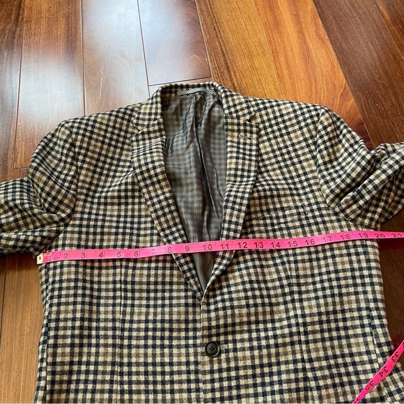 Ben Sherman 100% Wool Men’s Blazer Suit Jacket Camden Skinny Fit Gingham 40R - Picture 10 of 12